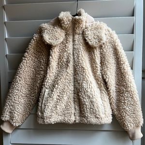 Abercrombie, Hooded Teddy Sherpa Jacket